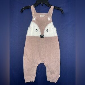 Viverano Organics - Fox Knit Baby Overall (100% Organic cotton) 3-6 months